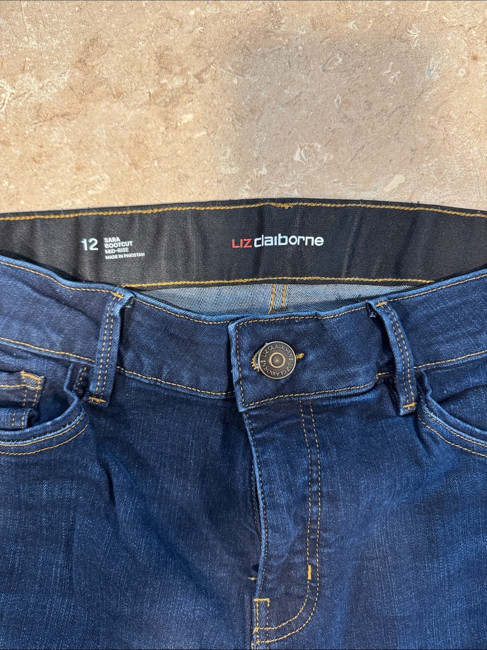 Liz Claiborne Women’s Sara Dark Blue Bootcut Jeans